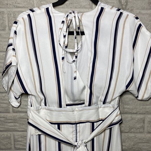 NWT MSRP $150 ONE ONE SIX Striped Short Sleeve Midi Dress Women's Size Small - Picture 9 of 9